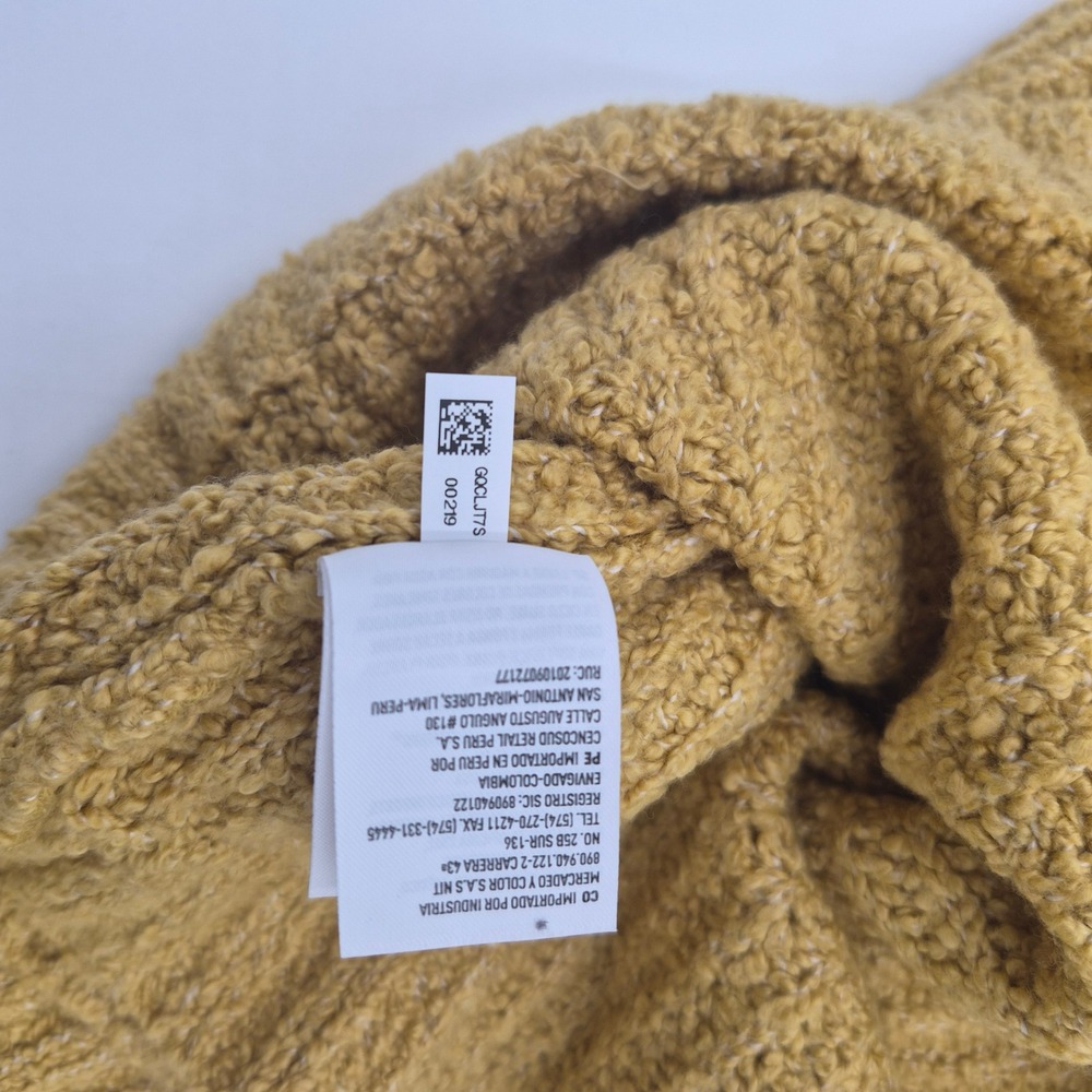 American Eagle Mustard Yellow V-Neck Balloon Sleeve Tunic Sweater New M - Picture 8 of 8